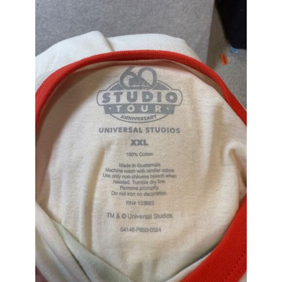 Universal Studios Hollywood CA NWT Studio Tour XXL Ringer T Shirt 60th Anniv. - Picture 4 of 5